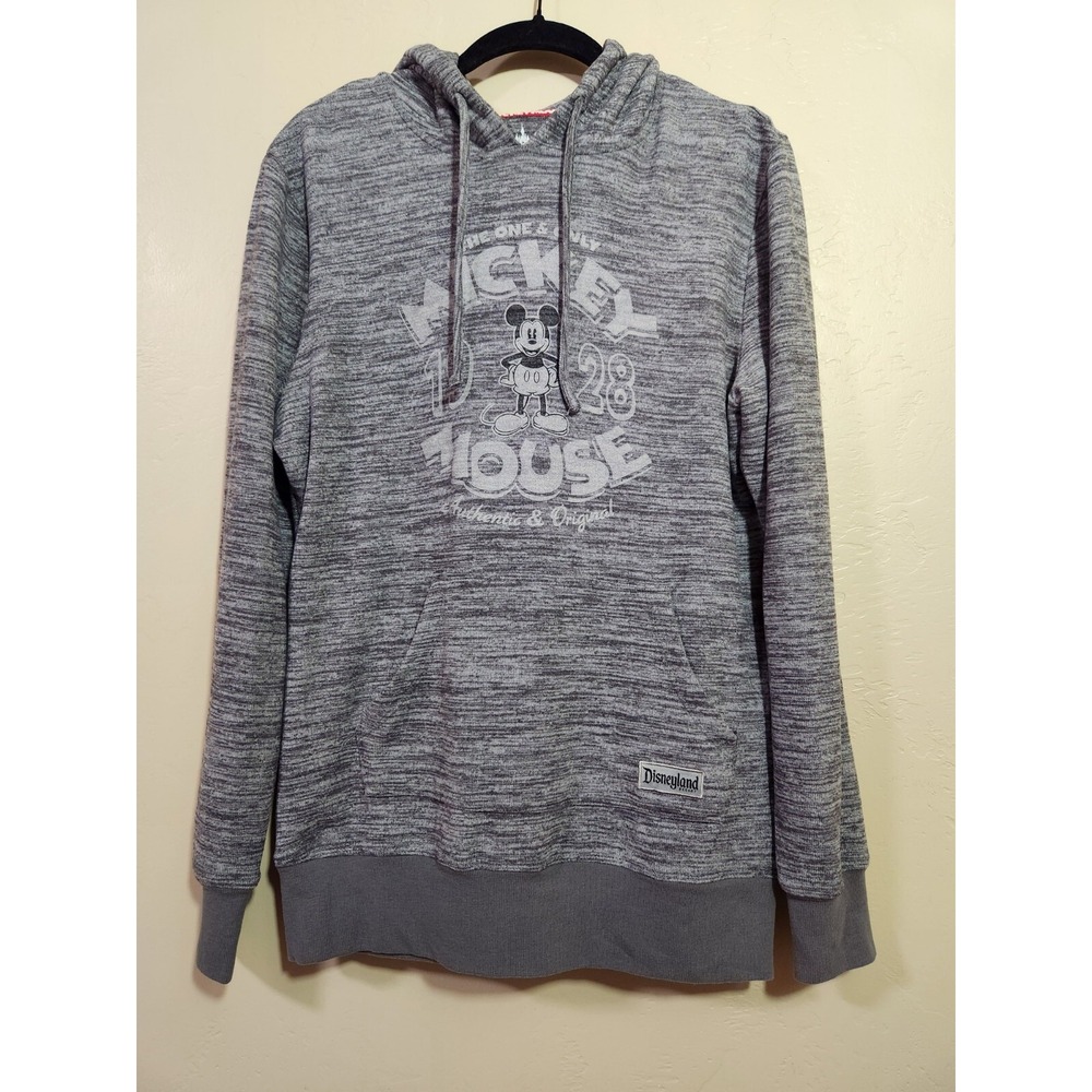 Disney Parks Mickey Mouse Gray Hoodie Adult Size Medium Disneyland Resort